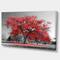 Designart - Big Red Tree on Foggy Day - Landscape Canvas Art Print
